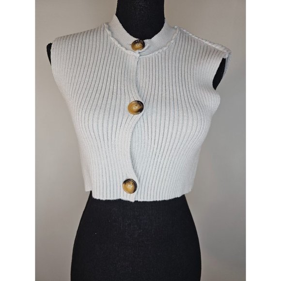 FREE PEOPLE size S women's cropped‎ knit vest - Picture 6 of 12